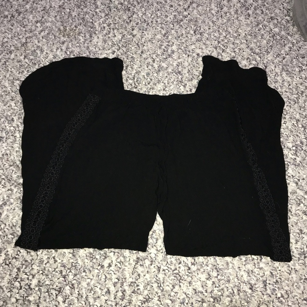 Black wide leg pants